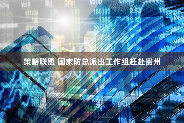 策略联盟 国家防总派出工作组赶赴贵州