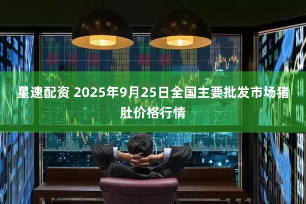 星速配资 2025年9月25日全国主要批发市场猪肚价格行情